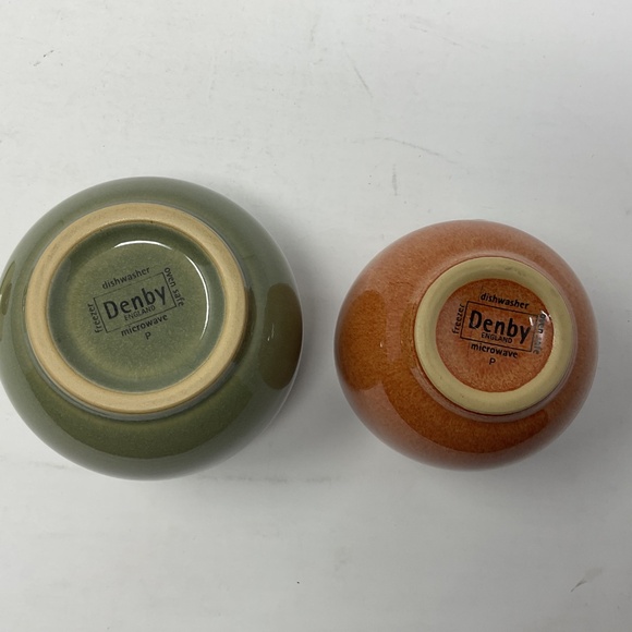 Denby Fire (retired) Stoneware Cream & Lidded Sugar Set - Picture 6 of 8